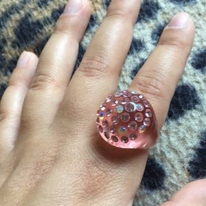 Swarovski Jewelry - Pink cocktail Ring with Swarovski crystals Swarovski Jewelry - Pink cocktail Ring with Swarovski crystals